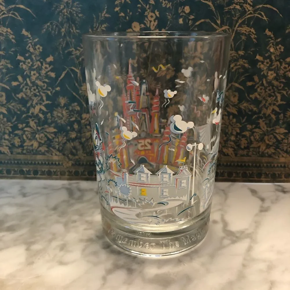 Vintage Walt Disney World 1996 25th Anniversary Glass